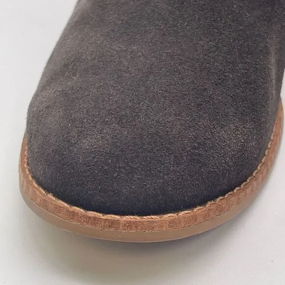 TOMS Ankle Boots Women's 6 Chocolate Brown Leila Suede Shoes Striped Tassel EUC‎ - Picture 9 of 16